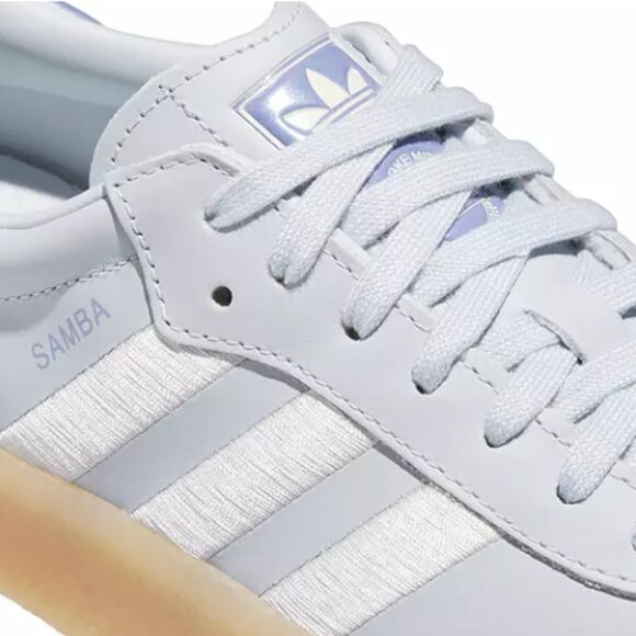 New-adidas Women's Sam bae Shoes/Color: Blue/White/Gum - Picture 5 of 6